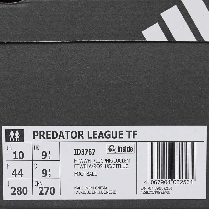 阿迪达斯 （adidas）2025年男女PREDATOR LEAGUE TF足球鞋 ID3767 37