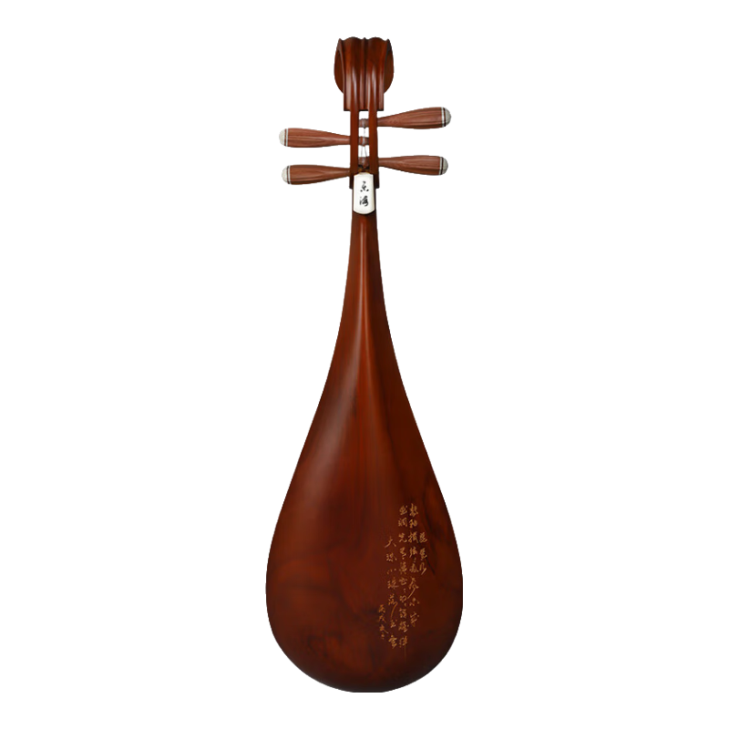 樂海 琵琶樂器考級(jí)演奏特氏古夷蘇木原木色花開富貴頭飾琵琶 913