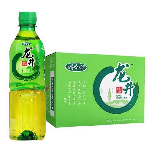 維他奶娃哈哈龍井綠茶冰紅茶500ml*15大瓶低糖懷舊年貨聚餐飲料整箱包郵 枸杞10g