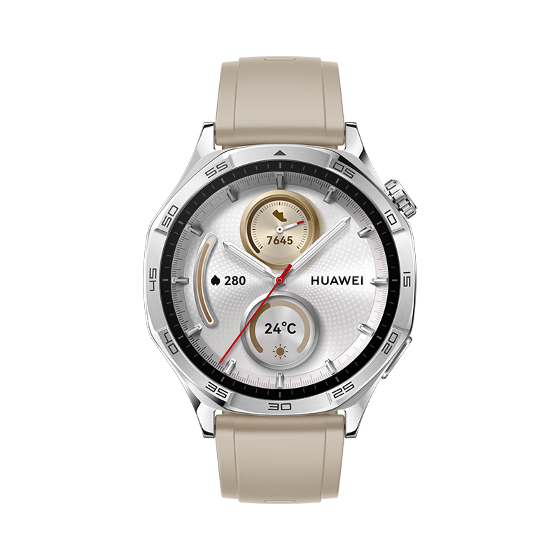 华为HUAWEI WATCH GT 5 46mm 苍山灰 氟橡胶表带华为智能手表情绪健康助手玄玑感知系统