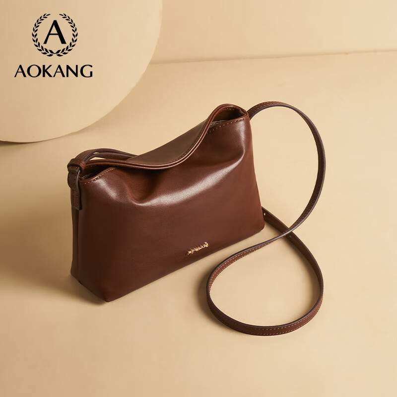 奥康(Aokang)包包女包托特单肩包经典复古斜挎包手提包生日礼物送女友送老婆 BG703559-咖啡色