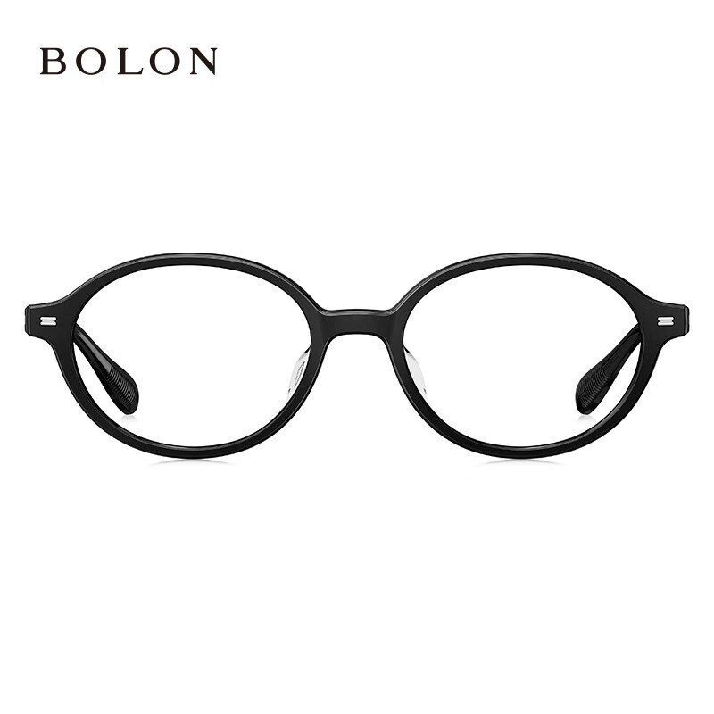 暴龙(BOLON)眼镜框 书呆子文艺复古镜架男女 暴龙眼镜 BJ3212 精选 B10-亮黑色 【单框无忧试戴】此项仅单框-如需镜片可自行选配