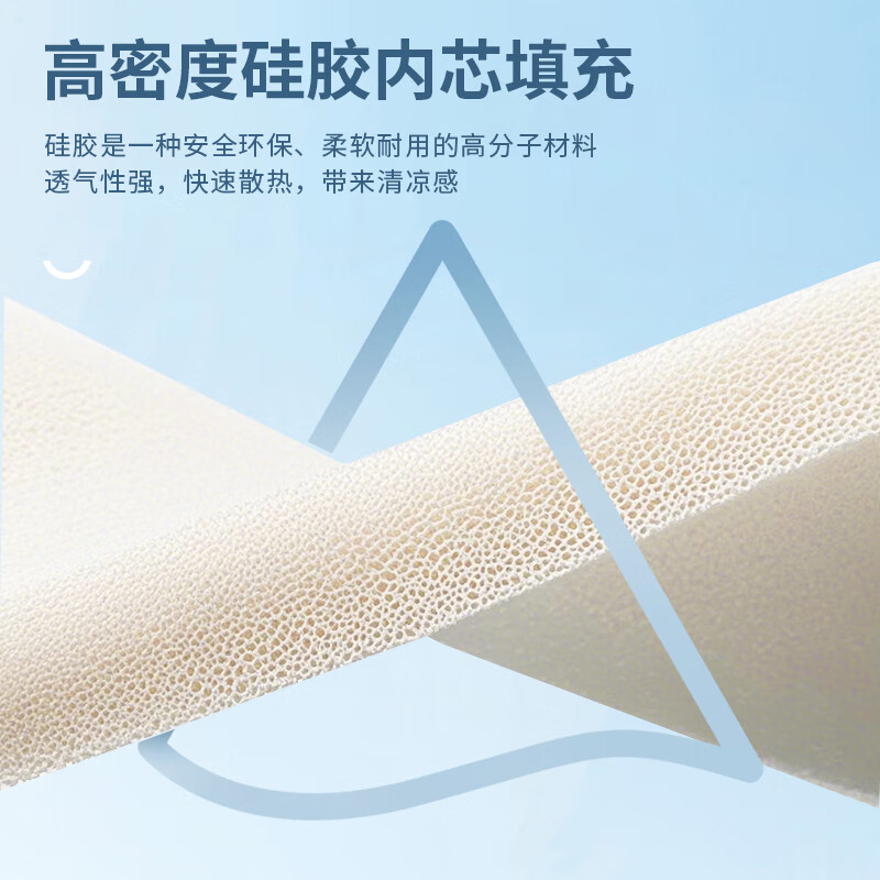 泰嗨(TAIHI)冰丝席夏季凉席宝宝成人通用款硅胶凉席床笠A类透气可折叠凉垫 冰晶蓝 180*200cm