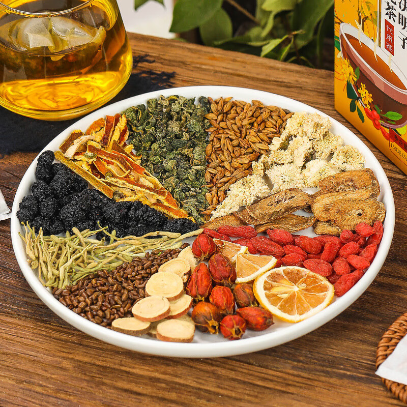 流传金方金银花决明子枸杞桂花茶30包袋泡茶 菊花决明子茶 菊花枸杞茶 金银花决明子枸杞桂花茶150克*3盒