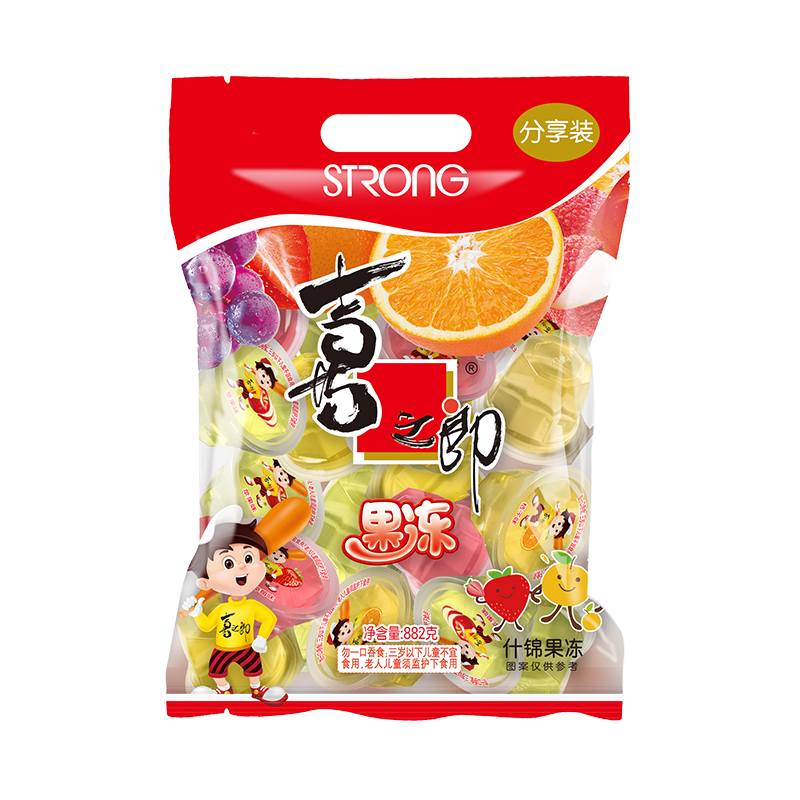 喜之郎 什锦果冻约30杯共882g 混合5口味 量贩装 休闲儿童零食