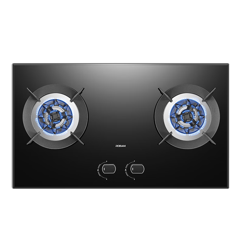 老板（Robam）燃气灶57B0X天然气灶嵌入式台式燃气灶一级能效家用大火力灶具钢化玻璃面板 可调节底盘燃气灶 天然气 5.2kW大火力 一级能效