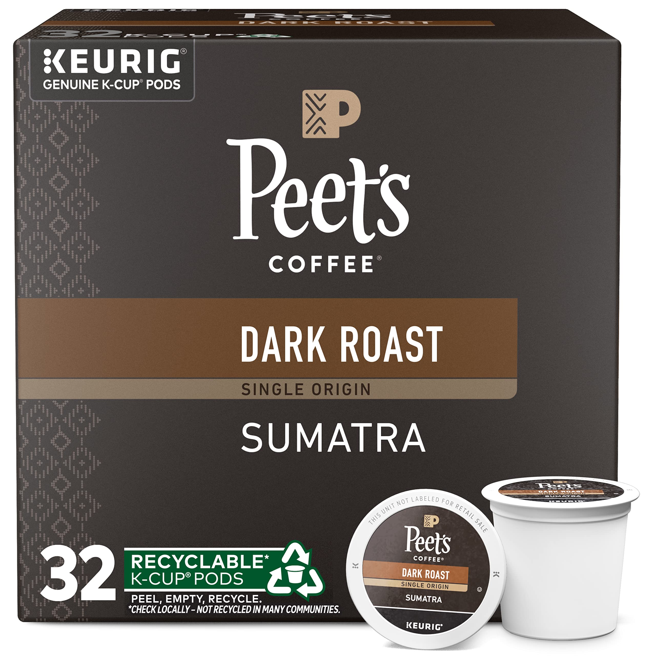 皮爷咖啡Peet's Coffee   Keurig Brewers 黑烤 KCup 豆荚