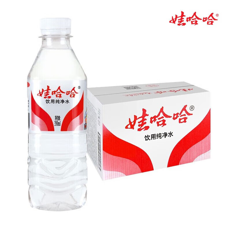 娃哈哈纯净水饮用水 纯净水350ml*24瓶