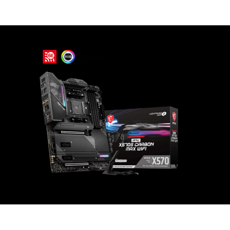 MSI盒装微星MPG X570 GAMING PRO CARBON WIFI主板AM4锐龙5950X超频 X570S Gaming Pro Cabron