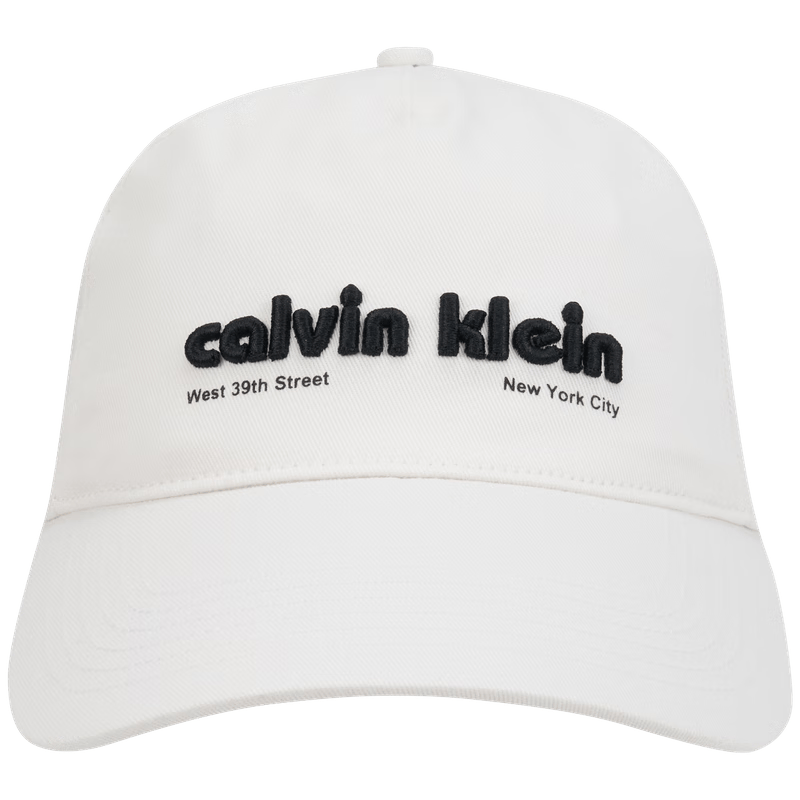 Calvin KleinJeans情侣美式潮流ck刺绣纯棉休闲运动棒球帽 YAA-月光白 均码