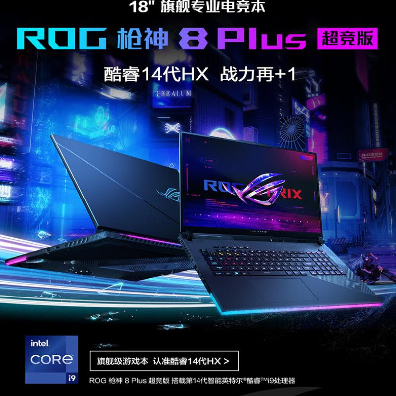 玩家国度（ROG）枪神8Plus  2024款酷睿i9 RTX4060 18英寸游戏本电脑 枪神8 i9-14900HX/RTX4080/ 64GB 2TB 官方标配