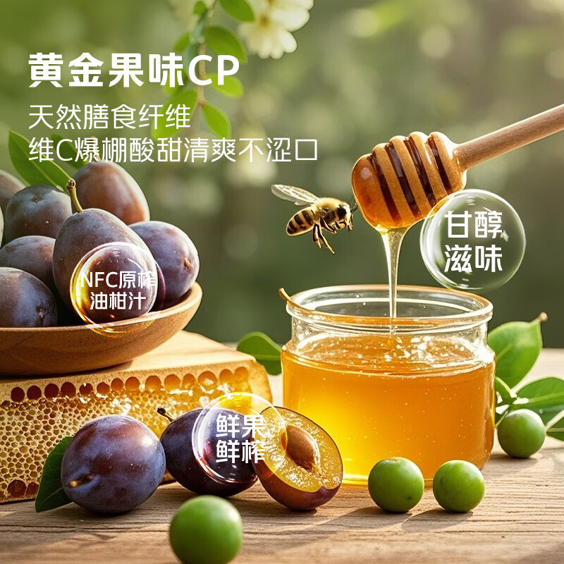 蜂解西梅油柑汁蜂蜜水 便携式健康新鲜现调果蔬汁饮料饮品 瓶装整箱 西梅油柑蜂蜜水360g*6瓶/箱