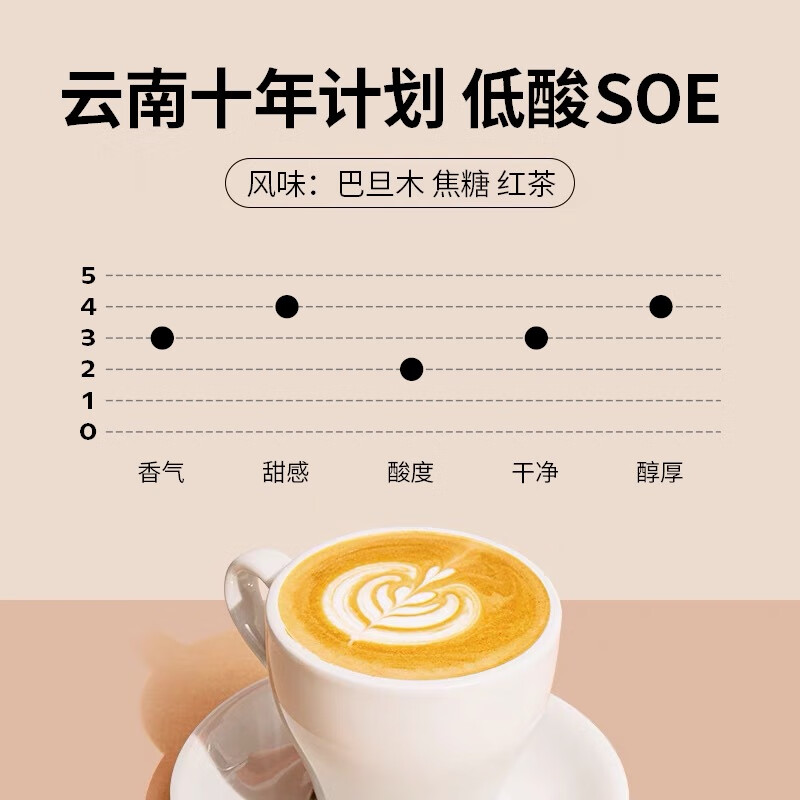 Seesaw 云南咖啡豆意式低酸阿拉比卡咖啡豆美式中度 中度烘焙 200g