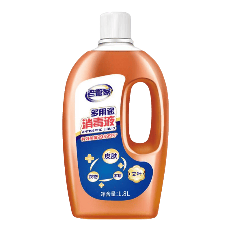 老管家 多用途消毒液季铵盐衣物除菌剂家用地板消毒水室内消毒液 1.8L*1瓶