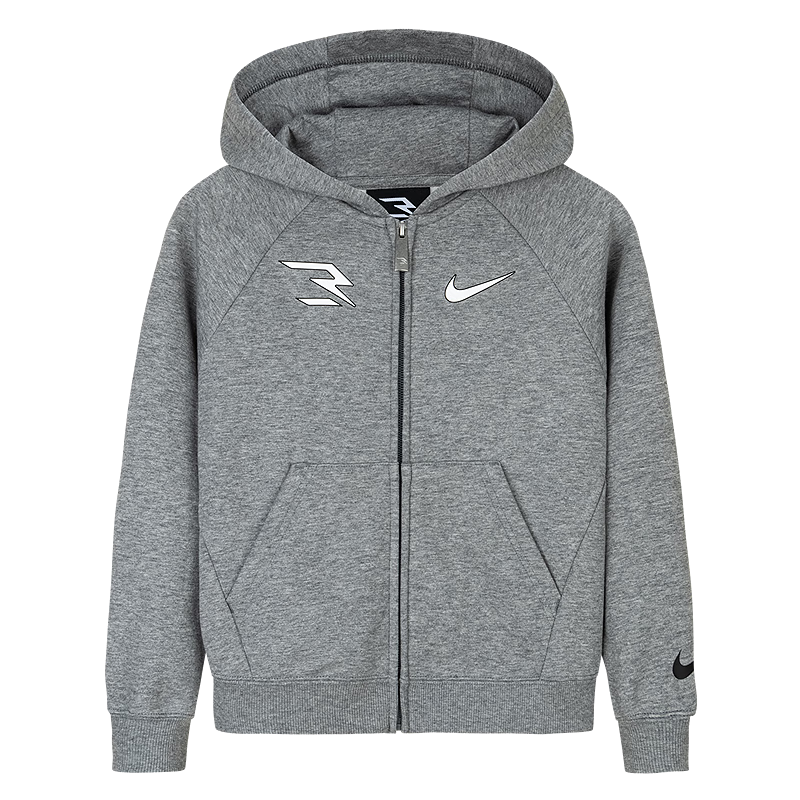 NIKE3BRAND 耐克童裝男童開襟衛(wèi)衣冬季新款保暖加絨兒童長袖上衣