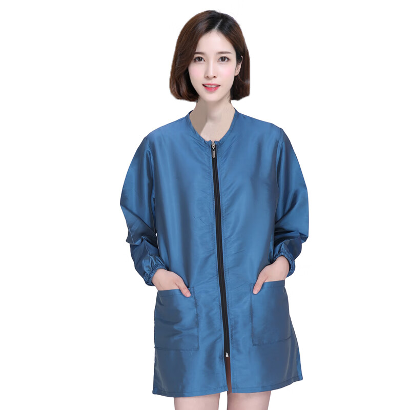米詩德（MISHIDE）擼貓罩衣寵物店工作服理發(fā)店發(fā)型師工作服發(fā)廊助理小工服美發(fā)店染 藍(lán)色[L[適合130至160斤