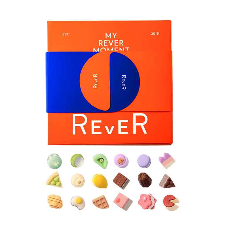 REVER浴爆甜品礼盒 泡澡球泡脚球足浴丸礼物精油泡泡沐浴球 18颗装 269元