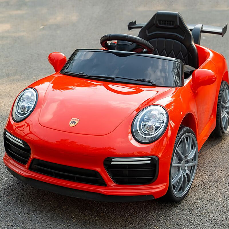 卡宾欧儿童电动车四轮汽车男女小孩带遥控可坐人玩具车宝宝充电电动童车 大款保时捷+保修五年+适合1-6岁 中国红+自驾+标配+续航2小时