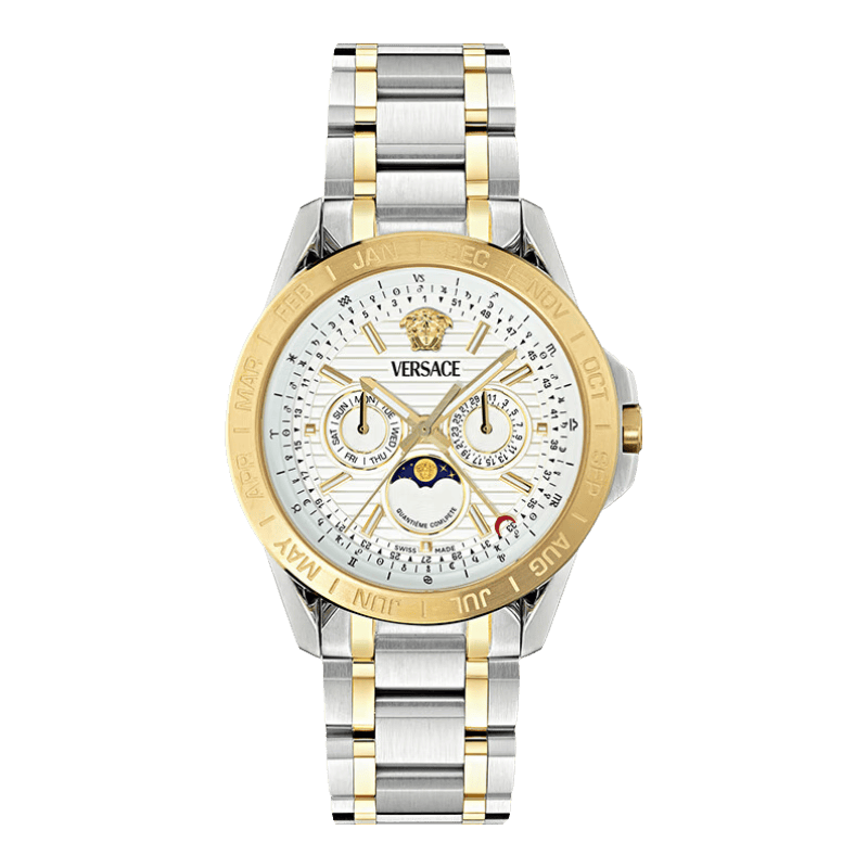 ��˼�ܣ�VERSACE���б������๦����ʿ�ֱ�����ʯӢ�ִ��ֱ�/520�������Ϲ� VE0K00225 43mm ��2+2���������� 10170Ԫ