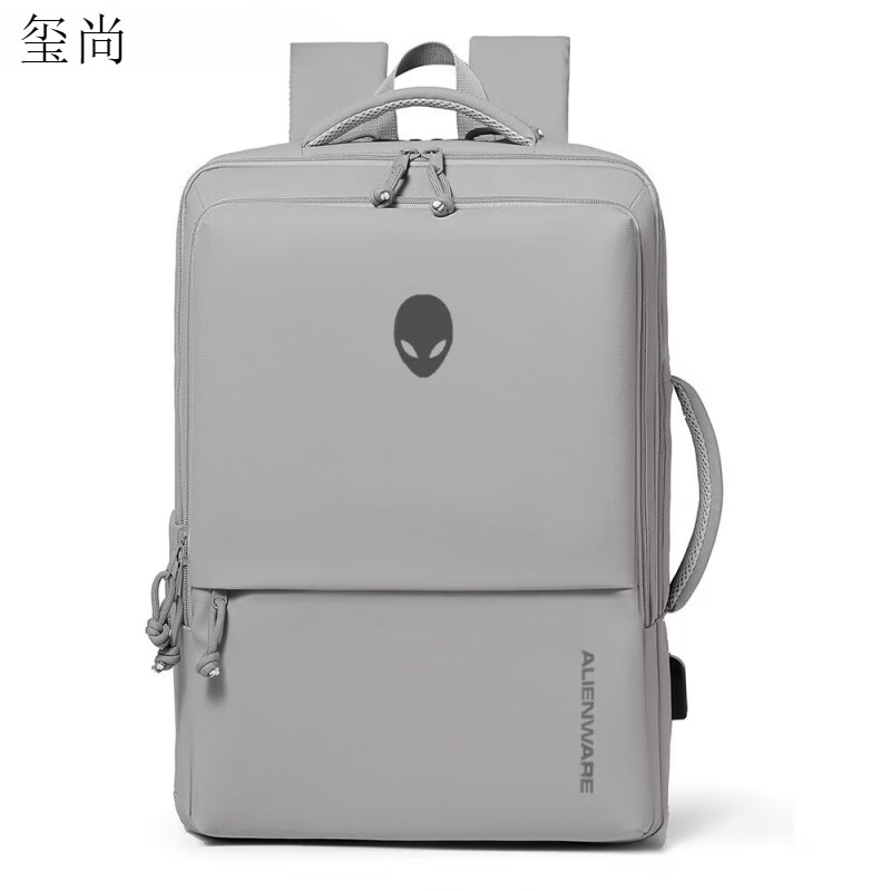 玺尚18寸电脑包外星人 M18电脑包R2双肩包m16/X16游戏本x15X17大容量 全新款浅灰色【反光标】 18英寸 京东折扣/优惠券