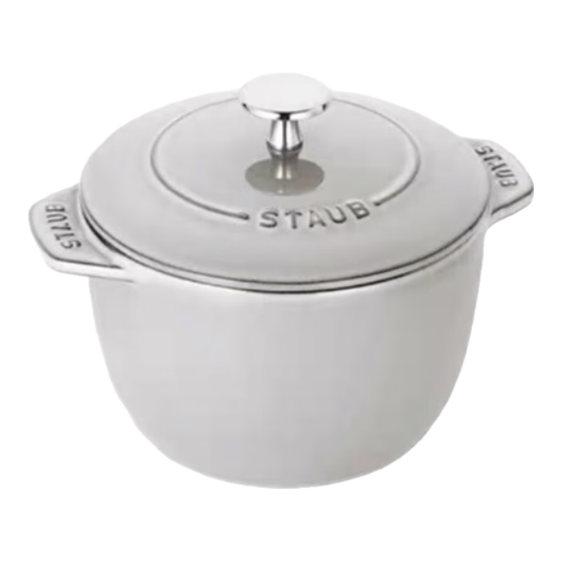 琺寶（staub）多功能琺瑯鑄鐵鍋家用煲湯燜燒燉炒鍋烹飪鍋具電磁爐廚房好物 飯釜鍋松露白 16cm