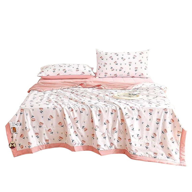 然牌夏凉被纤维被 A类抗菌可机洗空调被 双人夏季被芯 200*230cm 粉