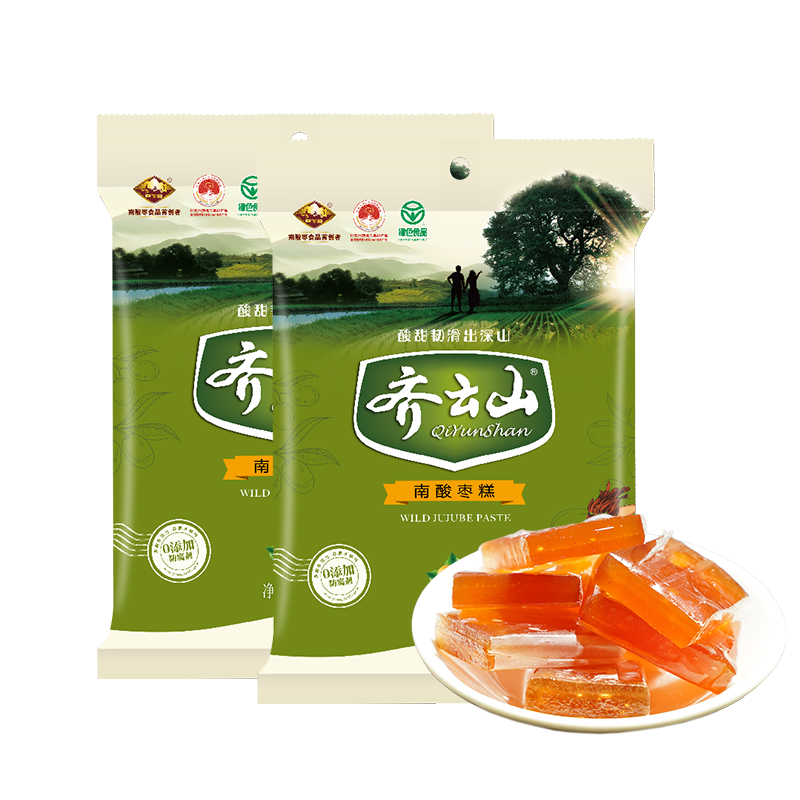 齐云山超市同款齐云山南酸枣糕休闲零食江西特产果糕儿童孕妇小吃商超 300g2袋(超市同款 酸甜开味 嫩滑