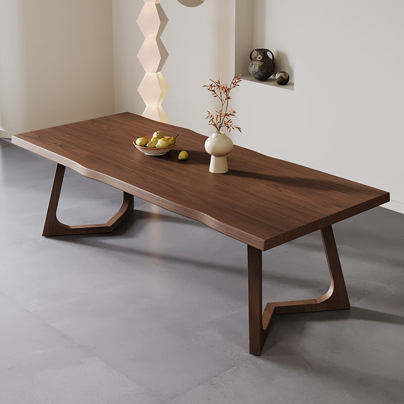 华日全实木茶桌椅组合新中式大板桌现代简约客厅家用原木茶几阳台泡茶 单桌长120*宽60*高75*板厚5