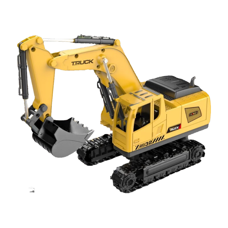 4DRC兒童大號(hào)電動(dòng)合金挖掘機(jī)遙控車玩具男孩挖土工程車模型3-14歲禮物 6通道挖掘機(jī)【合金挖斗】黃雙電