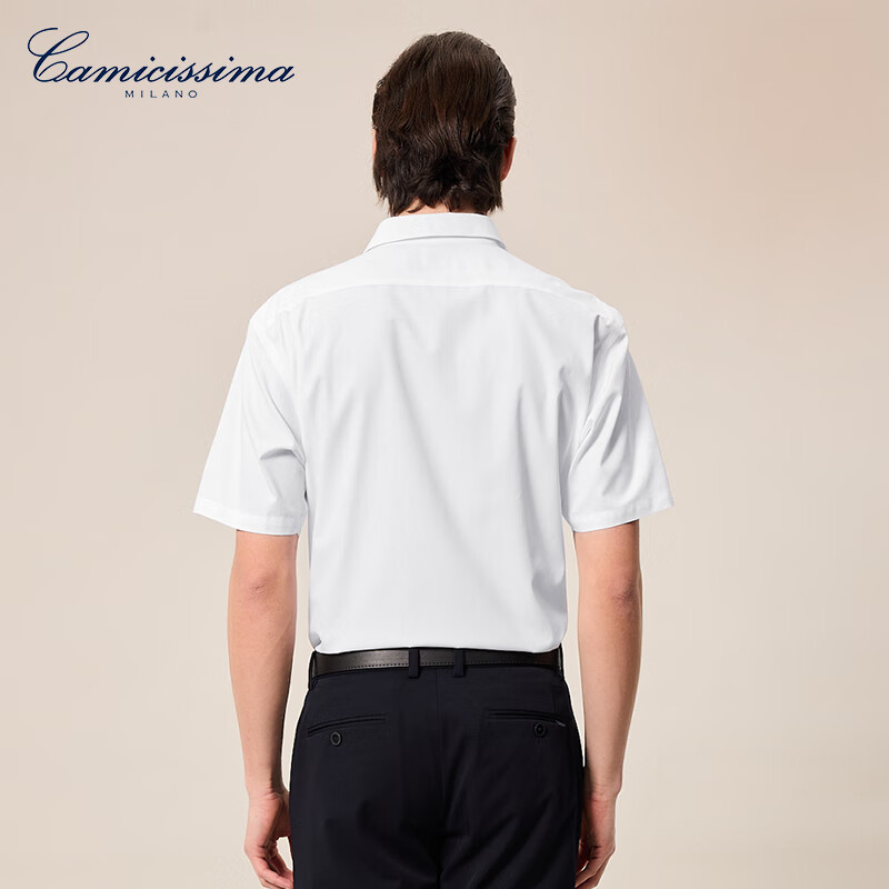 恺米切（CAMICISSIMA）凉感抗菌免烫短袖衬衫6色可选商务休闲短袖 ICC5E020MSF11 42