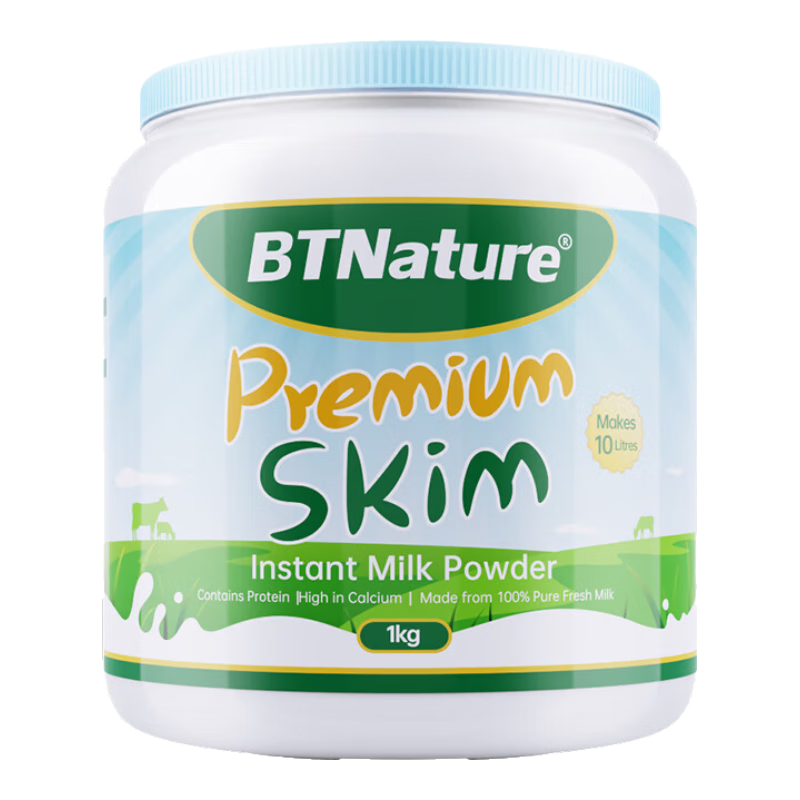 BTNature贝特恩蓝一号胖子奶粉成人儿童成长学生中老年新西兰进口全脂1kg 【全家营养牛奶粉】贝特恩脱脂1kg