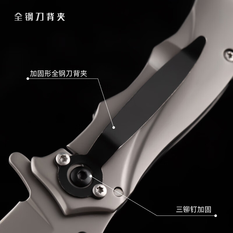 折叠刀高硬度锋利刀具水果小刀随身便携迷你折刀不锈钢多功能防身 银色