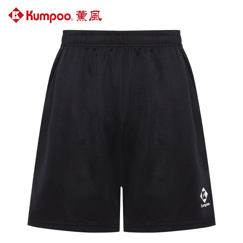 薰風2025春夏羽毛球服女款羽毛球褲速干短褲熏風大賽褲子男 黑色 XS