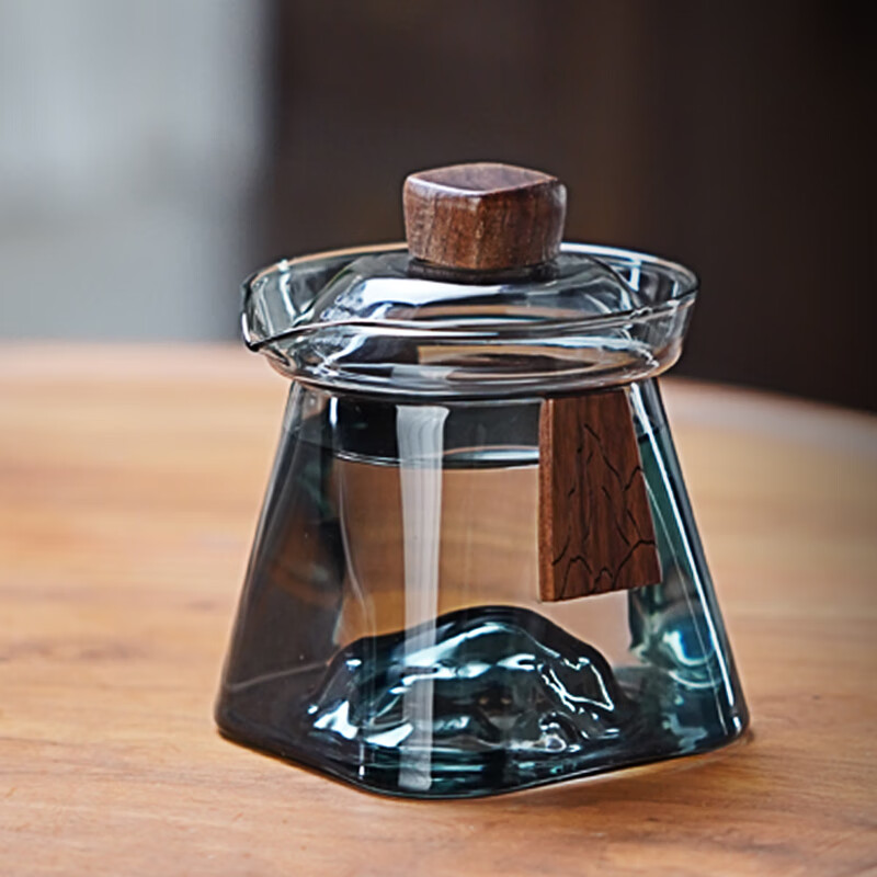 全度耐热高硼硅玻璃盖碗功夫茶具三才杯泡茶碗手防烫抓泡茶杯沏茶碗 祥云冰山盖碗灰色320ml