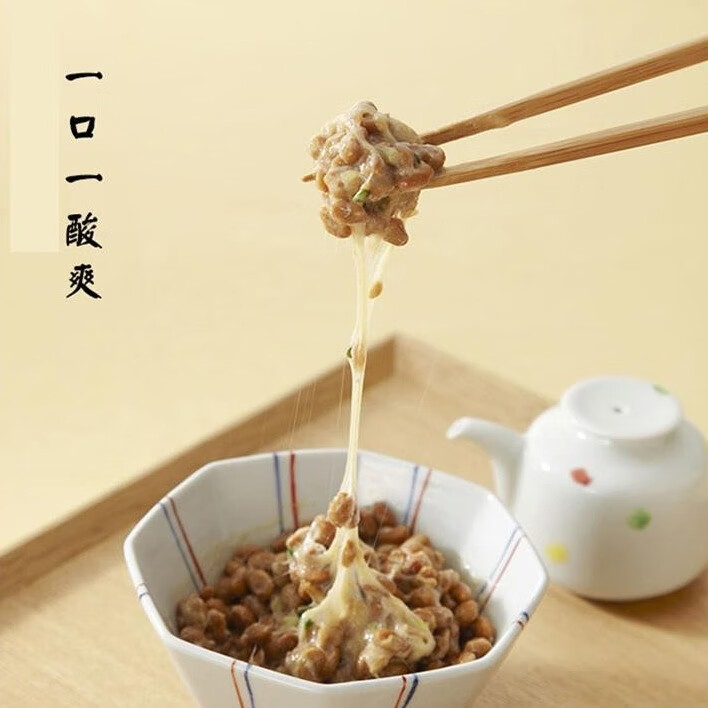 聚鲜品 北京燕京大粒即食纳豆 选用非转基因有机大豆制作拉丝春节也送货 50g*6盒