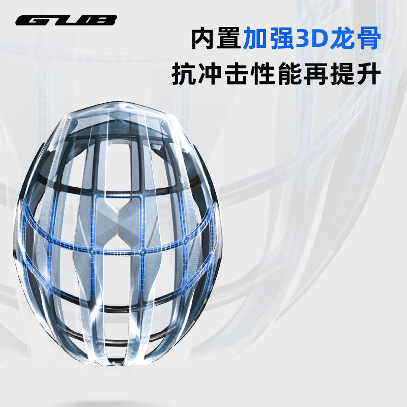 GUB SV6plus骑行头盔3D龙骨公路山地自行车轻量男女装备安全帽 3D龙骨/哑黑 M码（头围56-58cm）