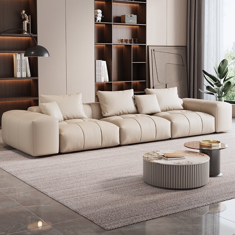 斯帝羅蘭真皮沙發(fā)頭層牛皮像素沙發(fā)直排大小戶(hù)型客廳三人意式極簡(jiǎn)黑色沙發(fā) 尊享版加厚牛皮1點(diǎn)3米單人