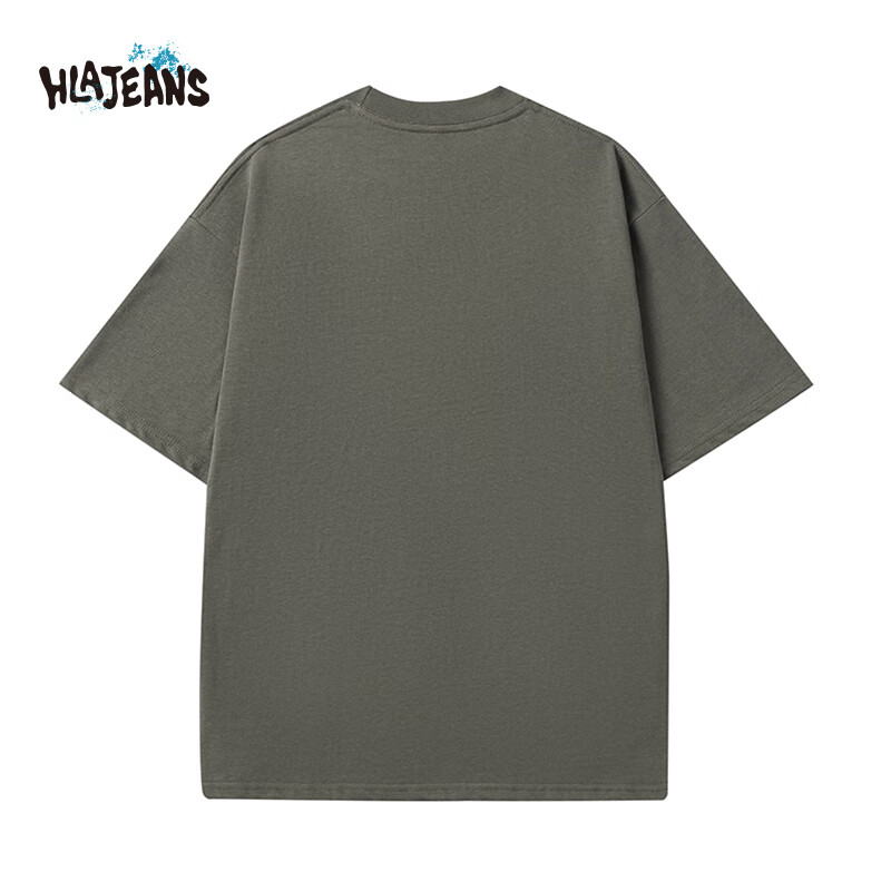 黑鲸纯棉短袖男萌趣简约纯棉短袖女夏新款潮时尚舒适透气百搭t恤宽松