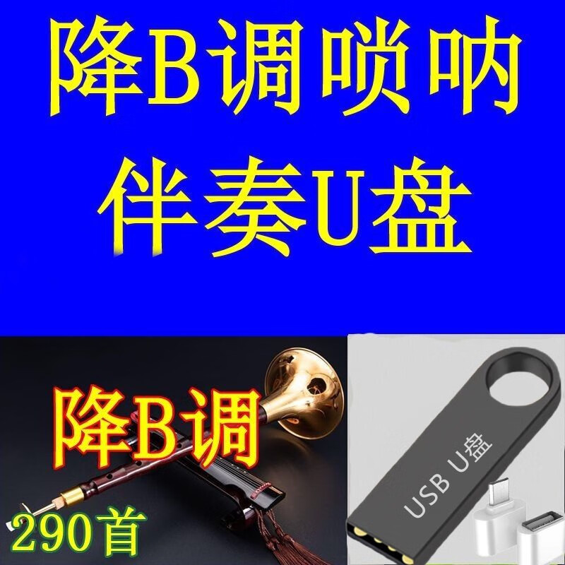 VYOPBC唢呐音乐u盘伴奏唢呐曲降B调唢呐演奏纯音乐伴奏优盘 A+级耐用U盘唢呐降B调390首
