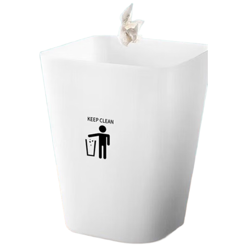 【8成新】京东京造 简约磨砂垃圾桶 分类方形废纸篓办公客厅