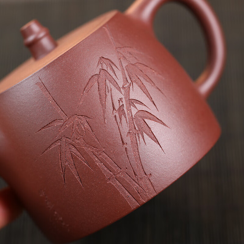 紫砂壶茶壶茶具柱瓢壶泡茶壶水壶 素刻款