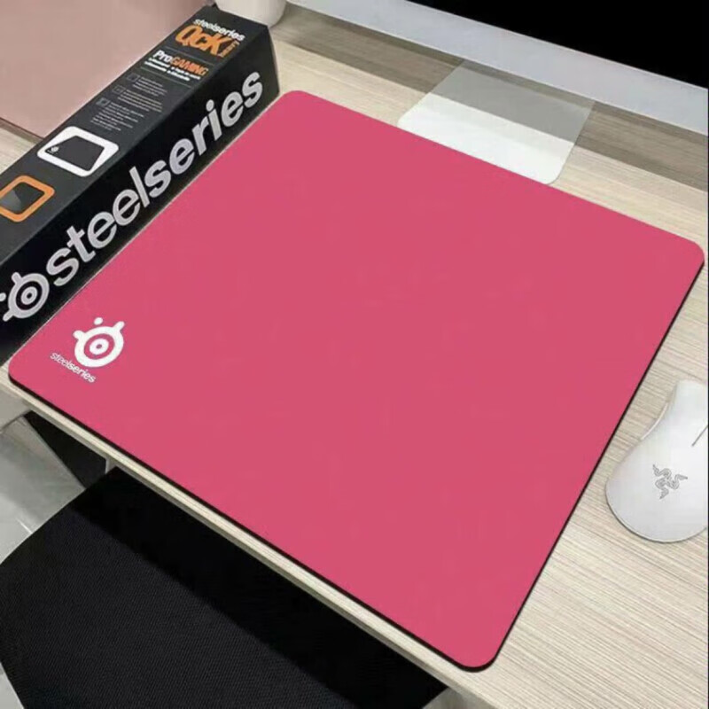 赛睿全新Steelseries桌面鼠标垫游戏QCK电竞橡胶加厚细面顺滑 赛睿QCK粉色鼠标垫