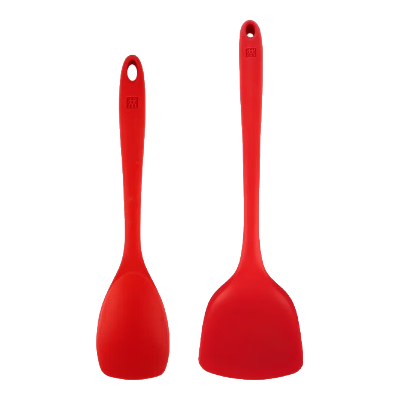 双立人（ZWILLING）锅铲硅胶铲厨房炒菜铲平底锅煎锅不粘锅专用铲耐高温厨房用具铲子 大+小号硅胶铲2件套