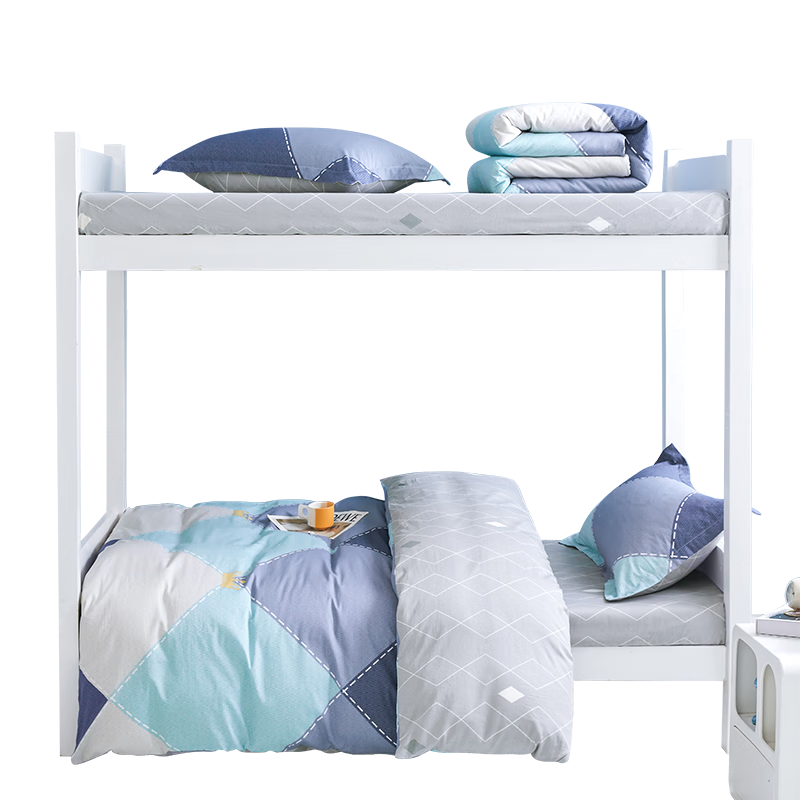 恒源祥全棉学生六件套单人冬季被褥全套一整套学生宿舍被子全套0.9米床 