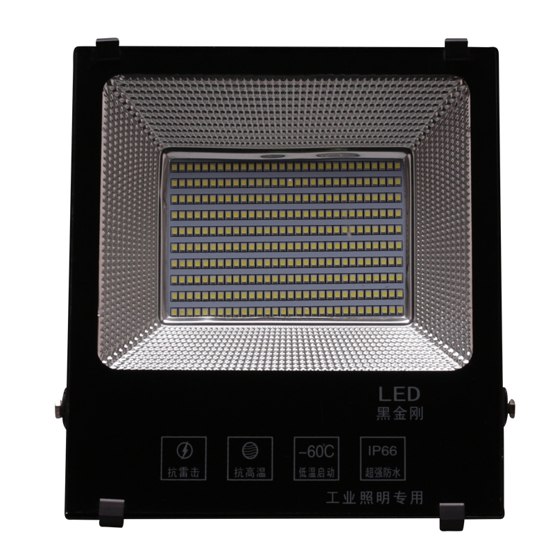 jct-fl 工业用led投光灯 户外广告防水射灯 黑金刚led贴片泛光灯 100w