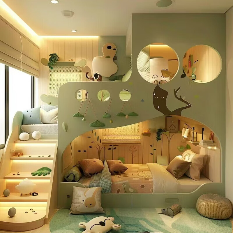 喜夢(mèng)寶（X．M．B）可定制全實(shí)木兒童床高低層雙層床兒童床上下同寬雙層 定金 其他更多組合形式