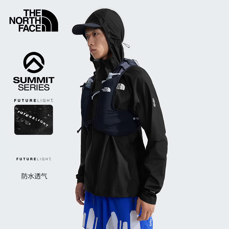 北面（The North Face）SUMMIT巅峰系列男Superior硬壳冲锋衣越野跑防水25秋冬新品|86WG JK3/黑色 2XL