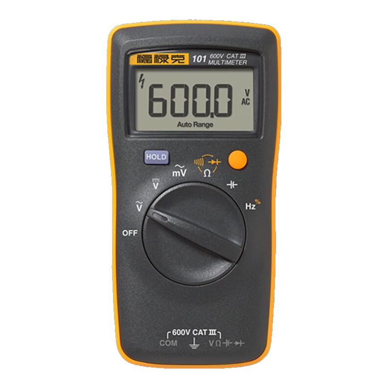 福祿克（FLUKE）萬(wàn)用表高精度電工專用數(shù)字萬(wàn)能表小型迷你智能防燒自動(dòng)量程 FLUKE-101 電壓電容二極管測(cè)量