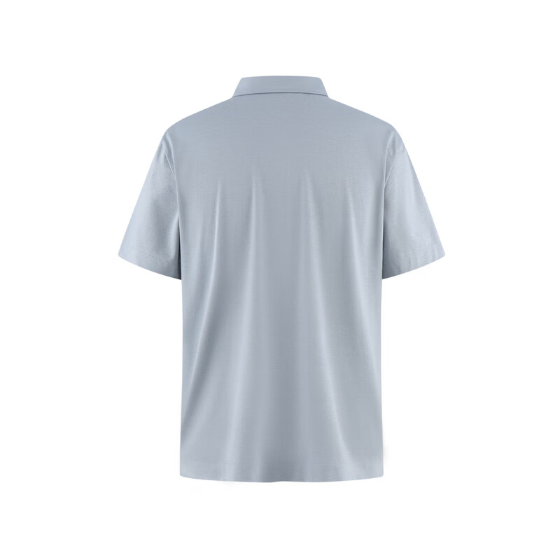 汉麻世家（HANP）男士休闲夏季有机麻凉感衬衫领POLO衫 淡蓝灰 M
