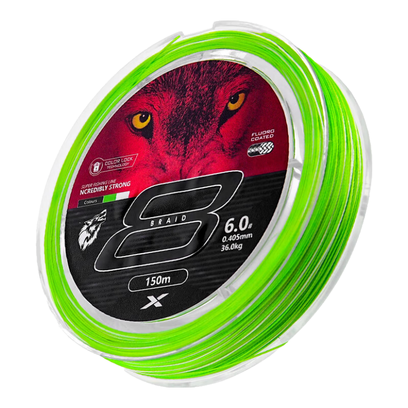 紅狼超細(xì)X8-PE線魚線150米300米主線超強(qiáng)拉力路亞專用微物遠(yuǎn)投海釣PE 2.0號100米（綠白色）